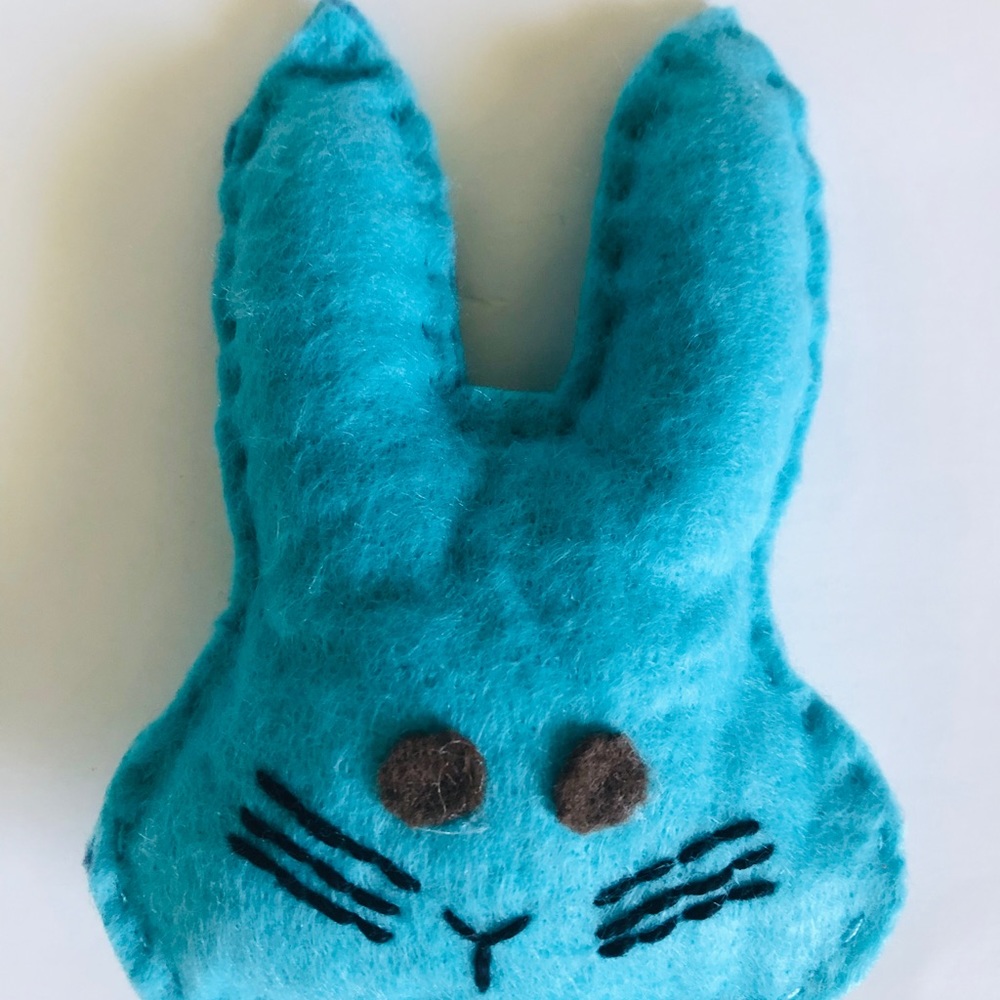 Cat felt catnip toy bunny pink - Picture 3 of 7